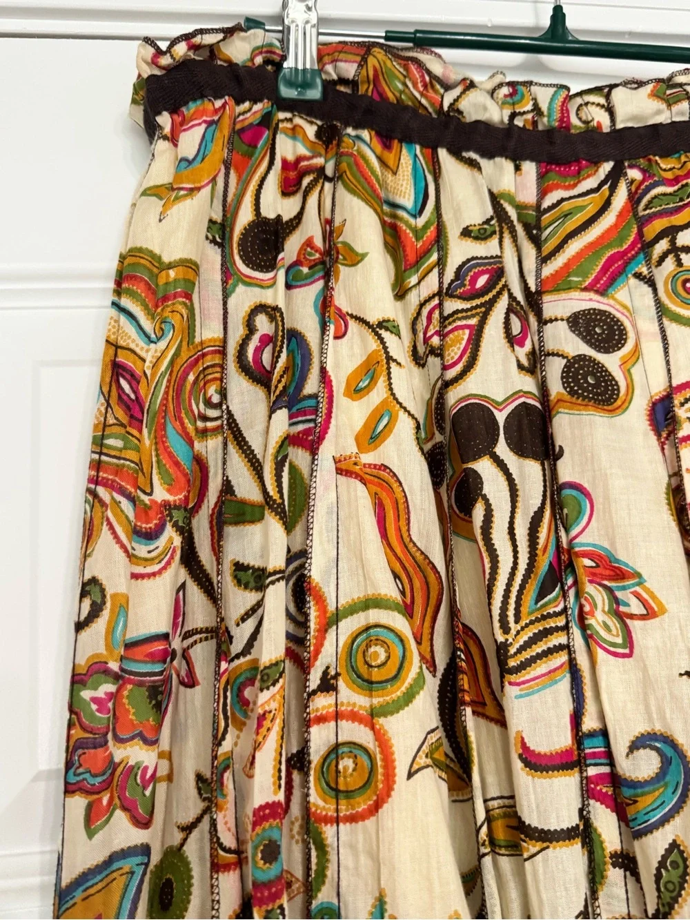 14/16 Dimri Paisley Cotton Boho Midi Skirt